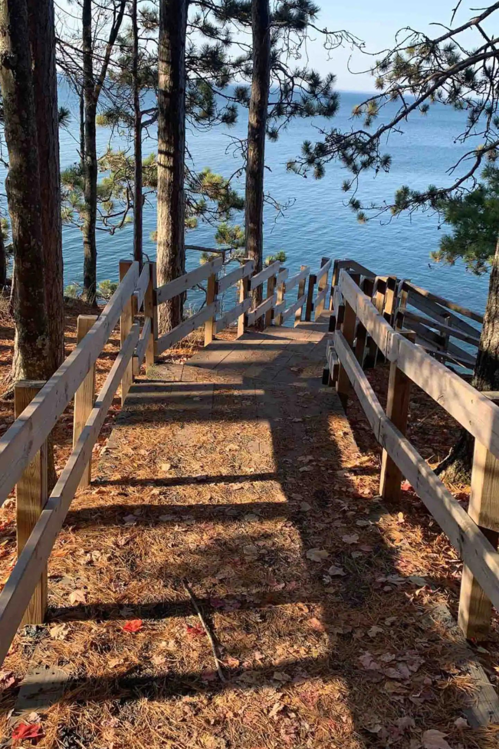 Scenic hiking trail overlooking Lake Superior